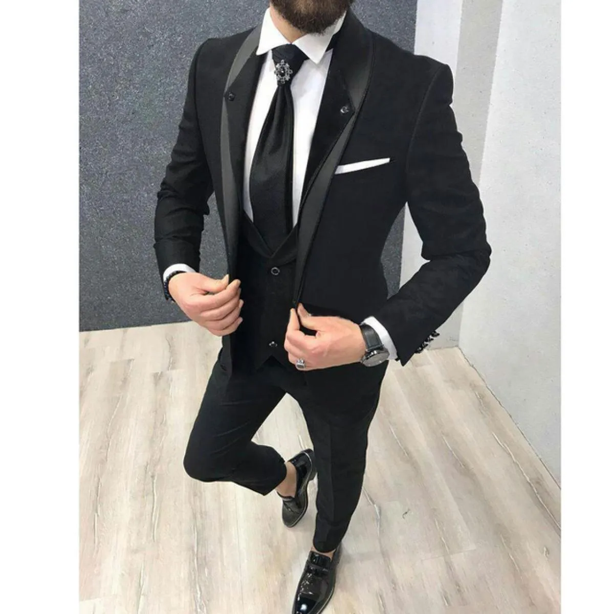 2022 di alta qualità slim fit un bottone rosso smoking dello sposo groomsmen uomo abiti da sposa 3 pezzi prom sposo (giacca + pa