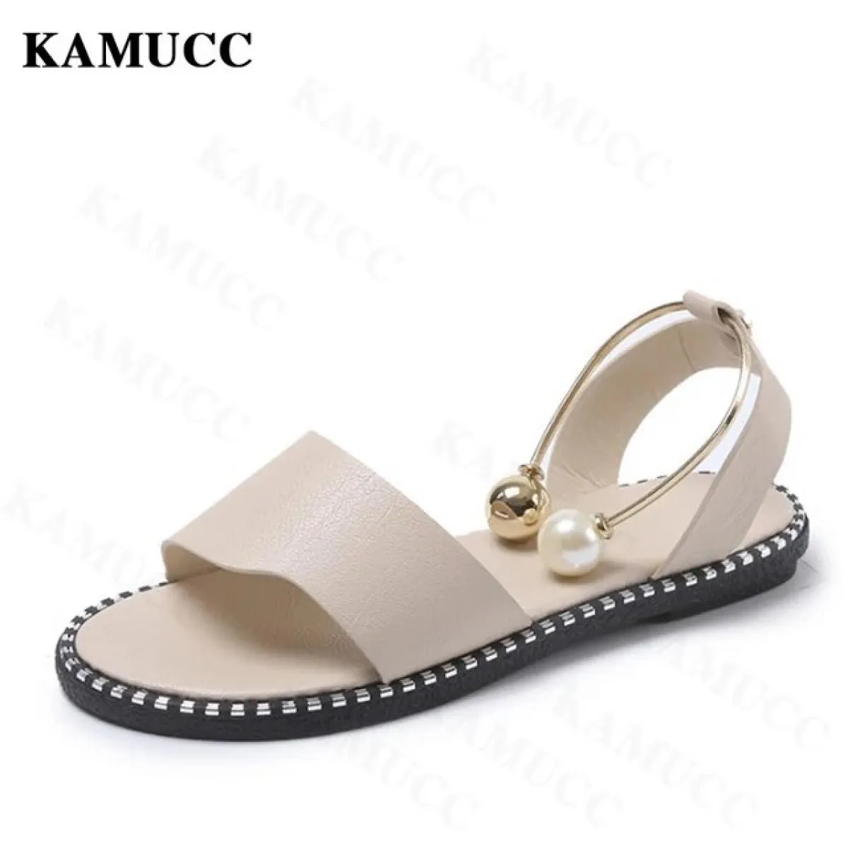 2023 nuove scarpe da donna moda estate sandali perlati da donna scarpe da donna sandali bassi sandali slingback casual S