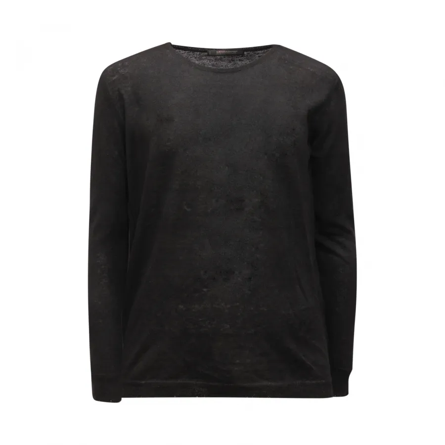 4498AT maglione uomo MESSAGERIE man wool blend sweater black