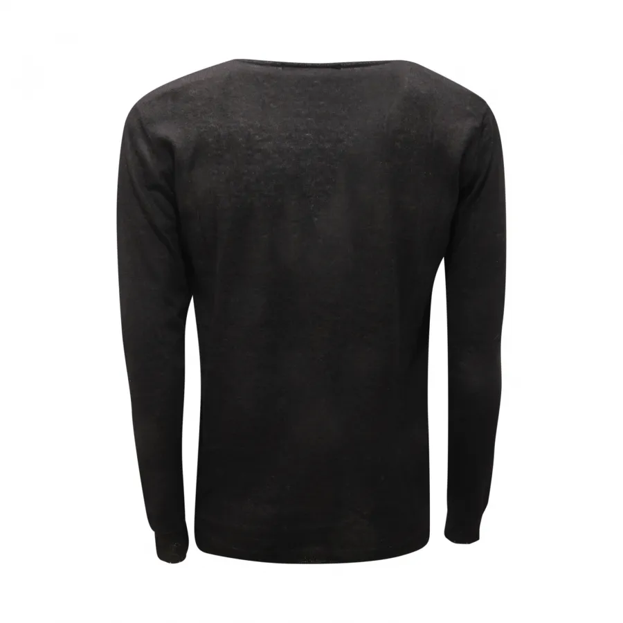 4498AT maglione uomo MESSAGERIE man wool blend sweater black