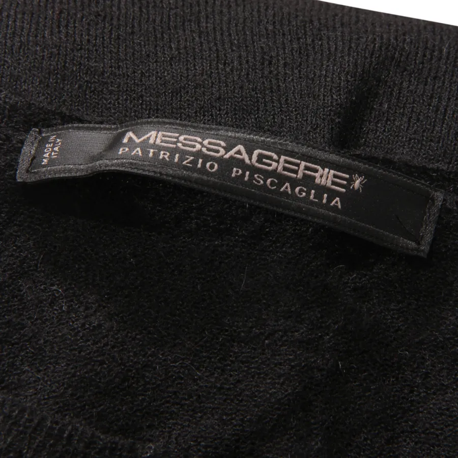 4498AT maglione uomo MESSAGERIE man wool blend sweater black