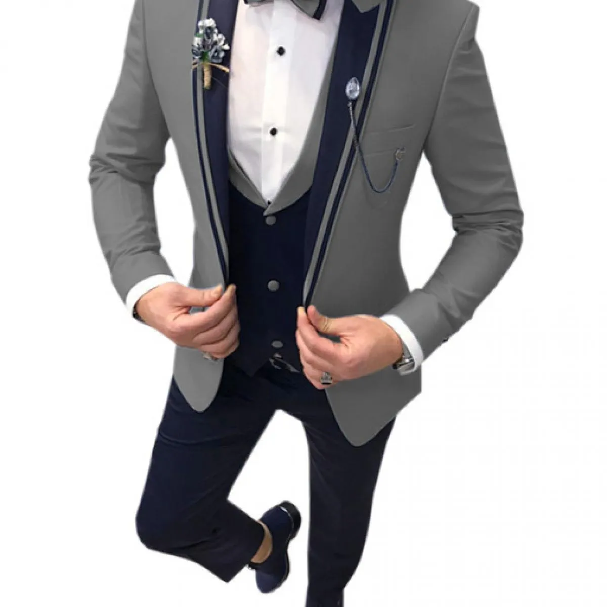 Abiti da uomo colorati da sposa con risvolto a punta Costume Homme Sposo Prom Party Terno Masculino Giacca da sposo slim fit