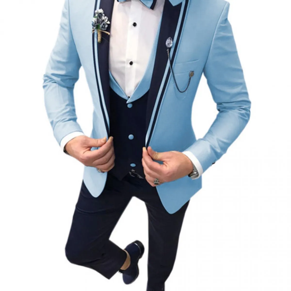 Abiti da uomo colorati da sposa con risvolto a punta Costume Homme Sposo Prom Party Terno Masculino Giacca da sposo slim fit