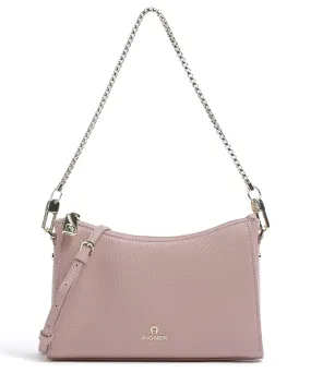  Aigner Ivy S Borsa a spalla pelle di vacchetta grana rosa  