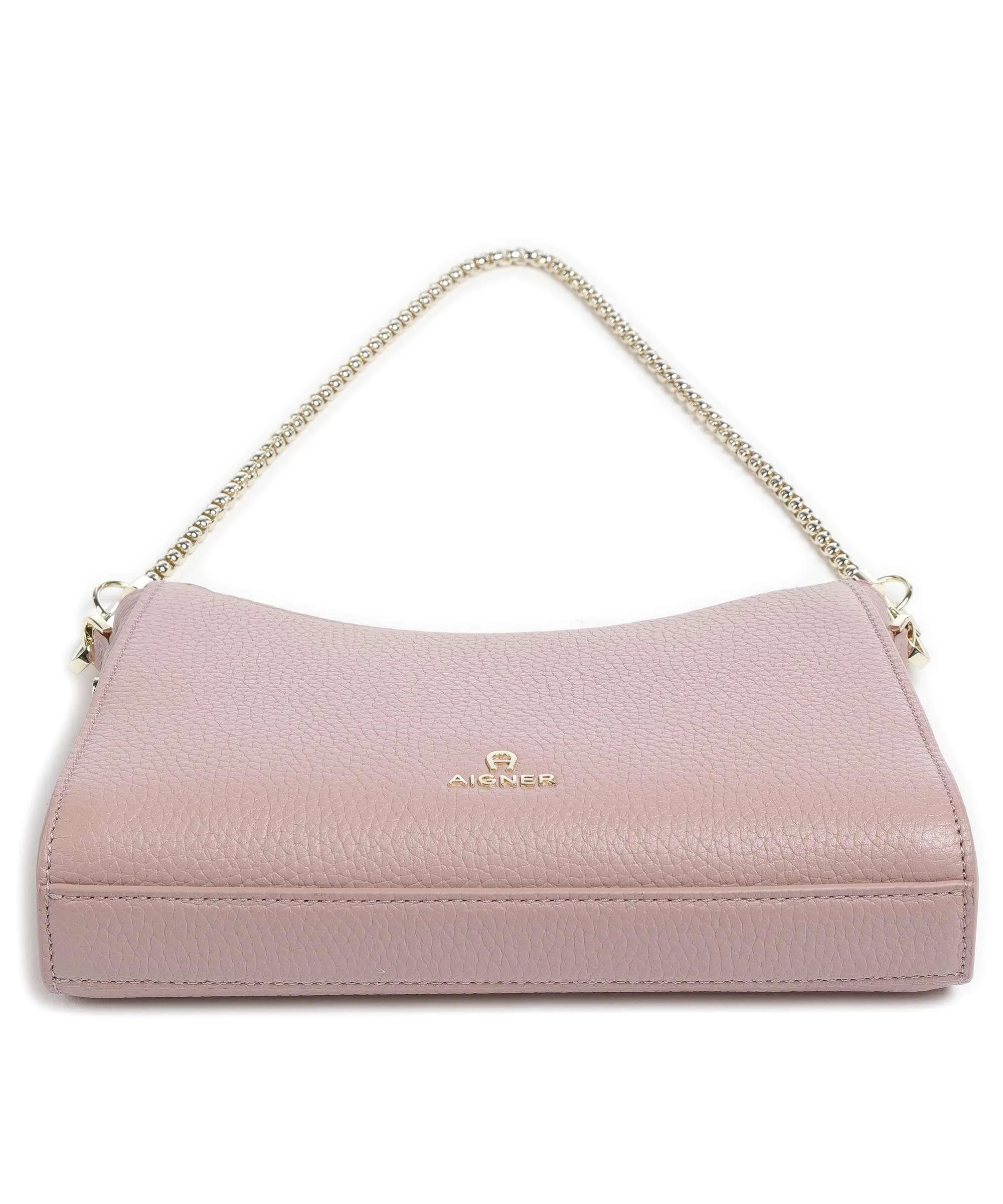  Aigner Ivy S Borsa a spalla pelle di vacchetta grana rosa  