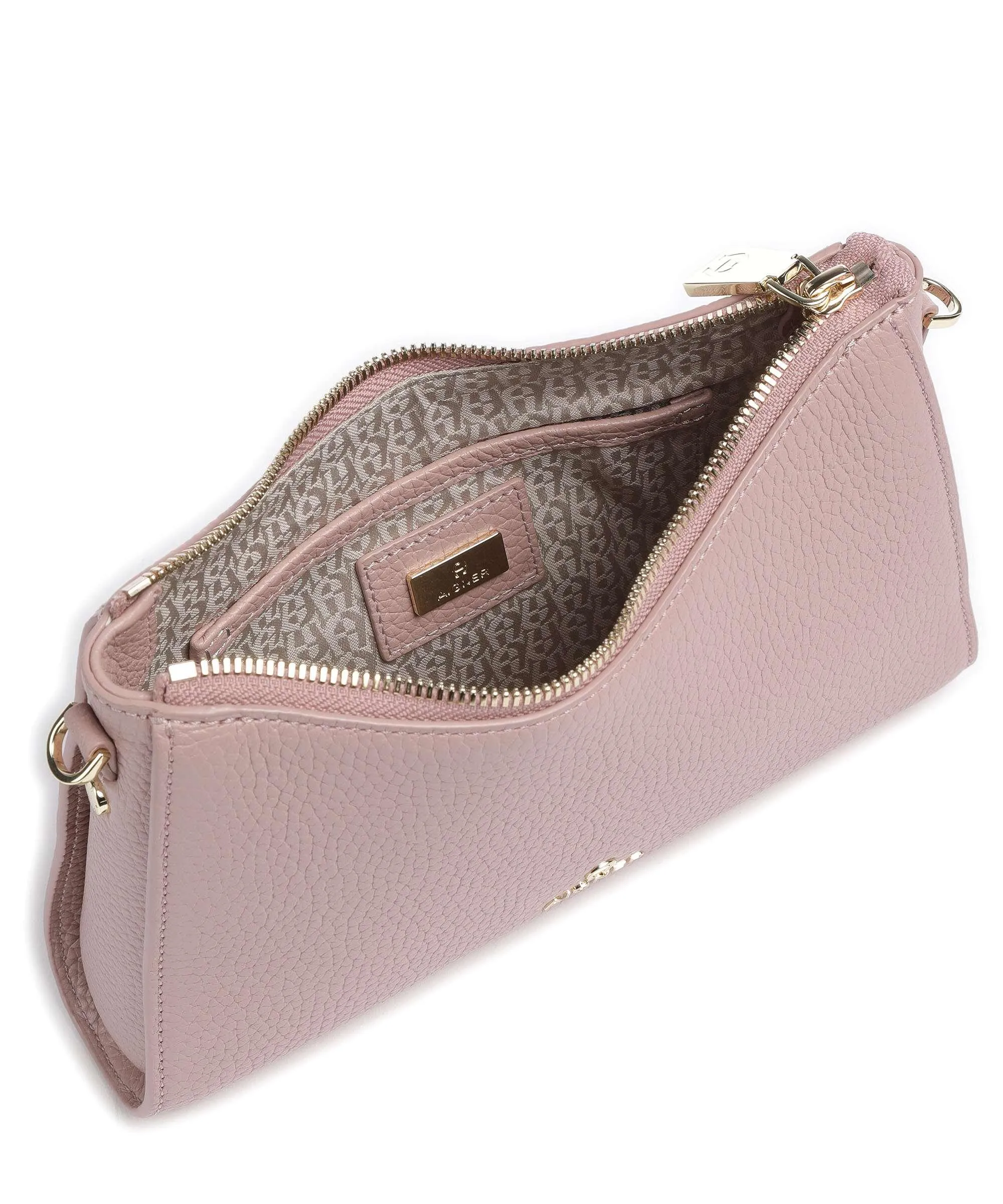  Aigner Ivy S Borsa a spalla pelle di vacchetta grana rosa  