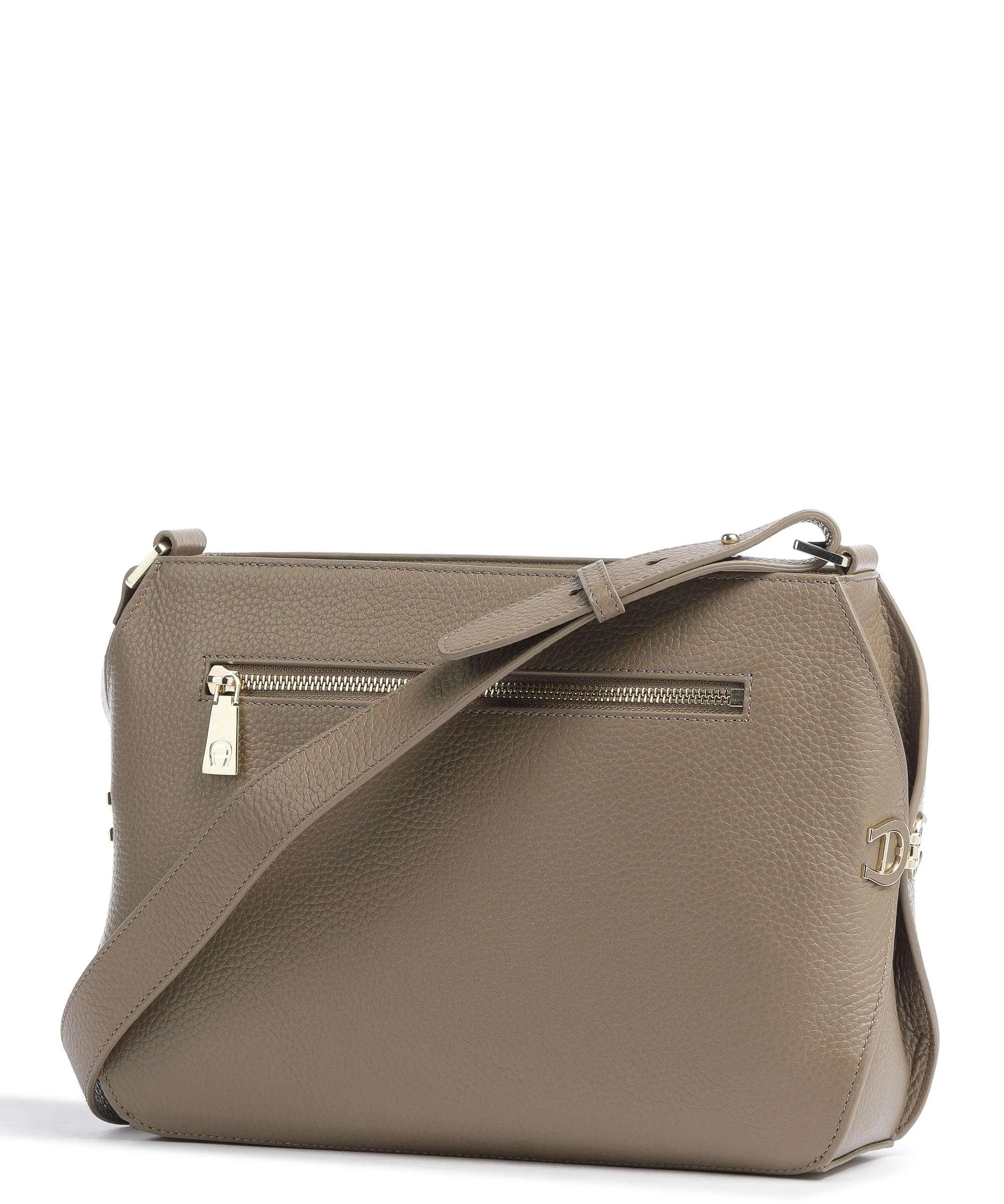  Aigner Milano M Borsa a tracolla pelle di vacchetta grana taupe  