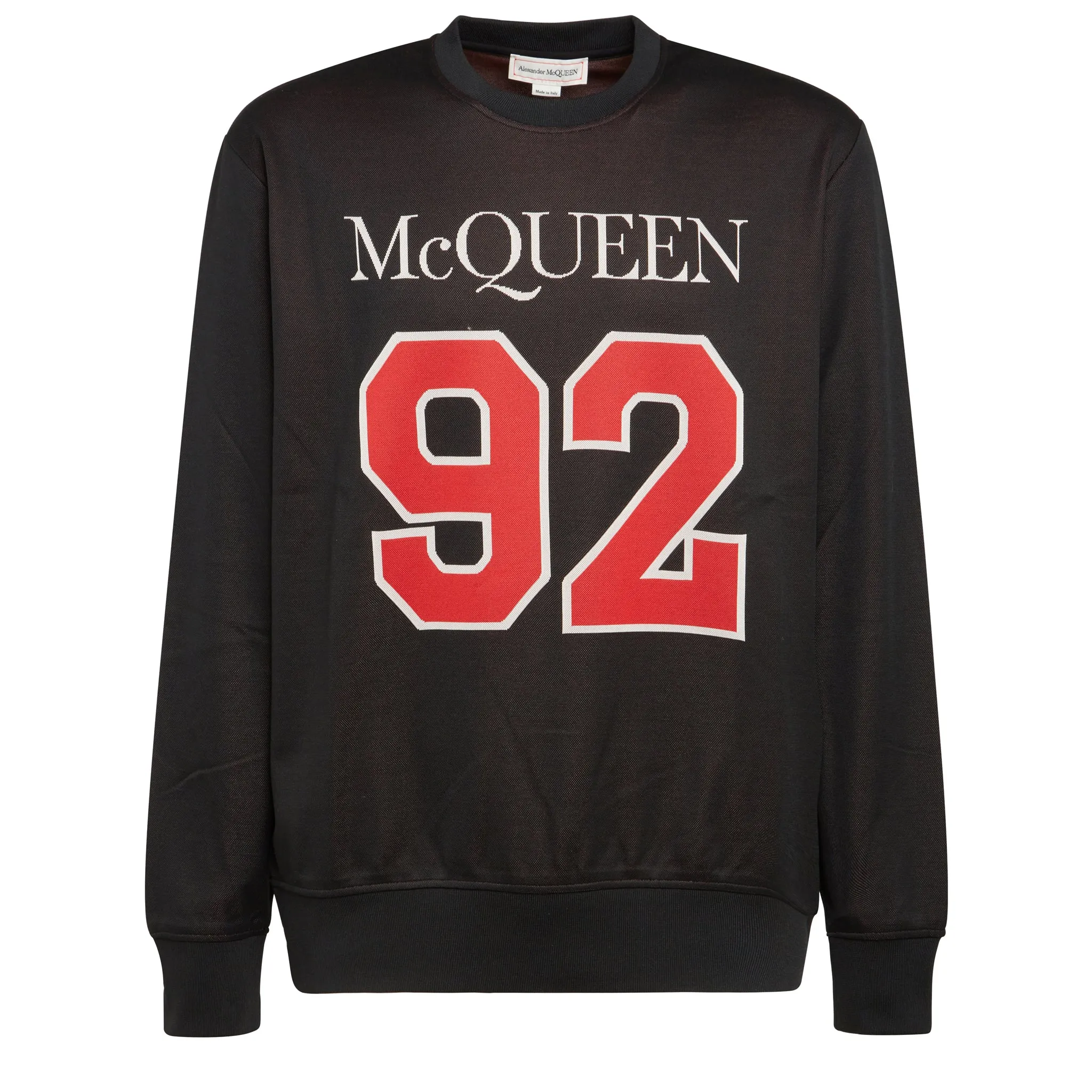 ALEXANDER MCQUEEN  Felpa in cotone nera