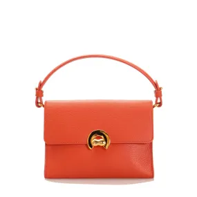 Borsa Donna a Mano con Tracolla COCCINELLE in Pelle linea Binxie Small colore Tangerine