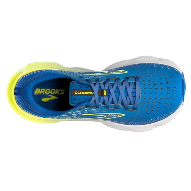 Brooks Glycerin 20 Blue Bianco Giallo Fluo - Scarpe Running Uomo