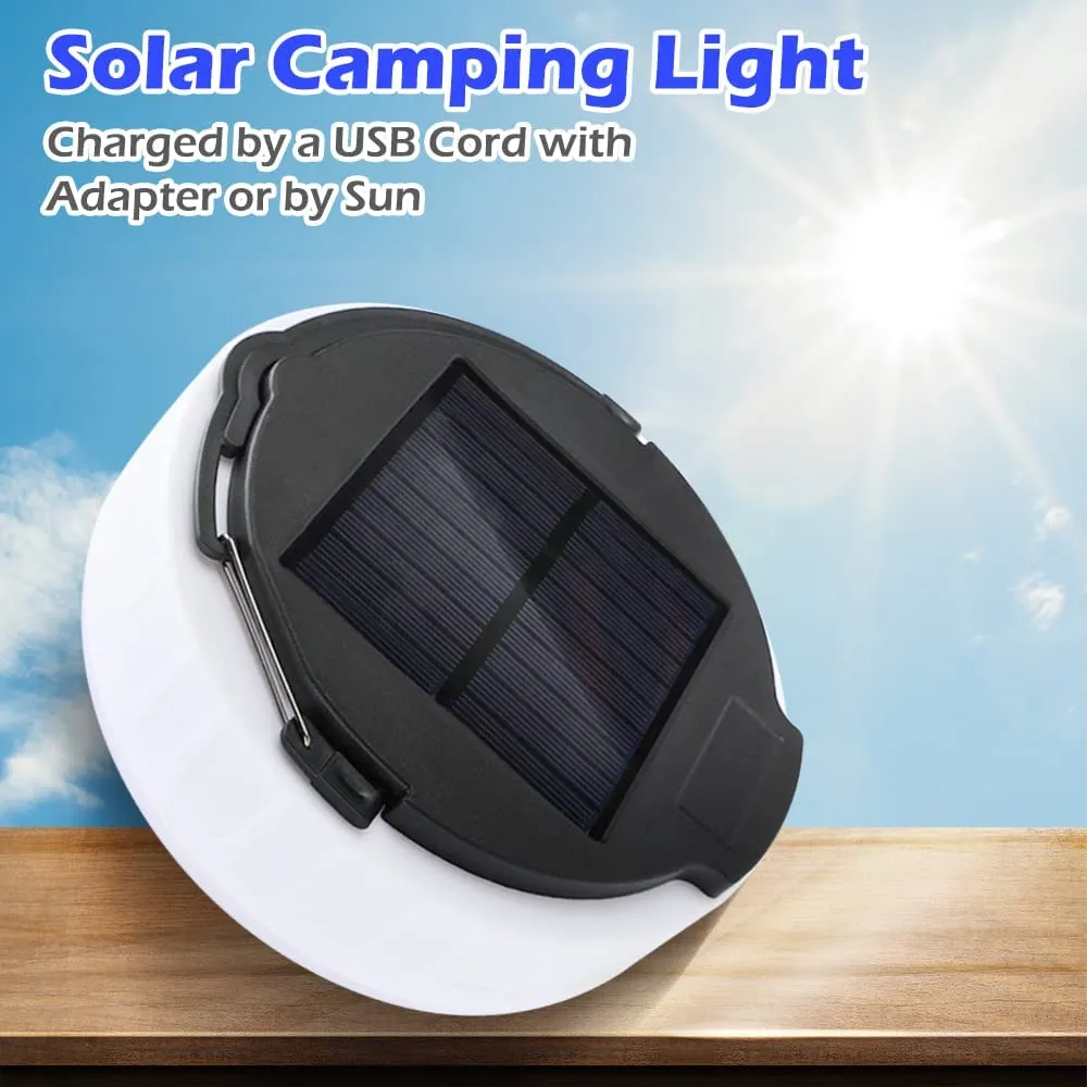 CestMall Lanterna da Campeggio Solare con Telecomando 4 modalità Luce LED Lanterna da Campeggio USB Ricaricabile e Portatile Luc