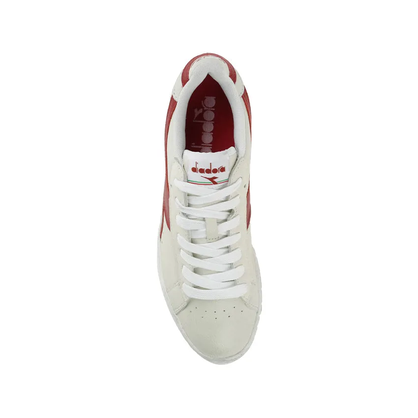 DIADORA SNEAKERS GAME L LOW WAXED BIANCO - ROSSO