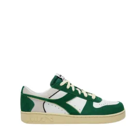 DIADORA SNEAKERS MAGIC BASKET LOW SUEDE VERDE-BIANCO