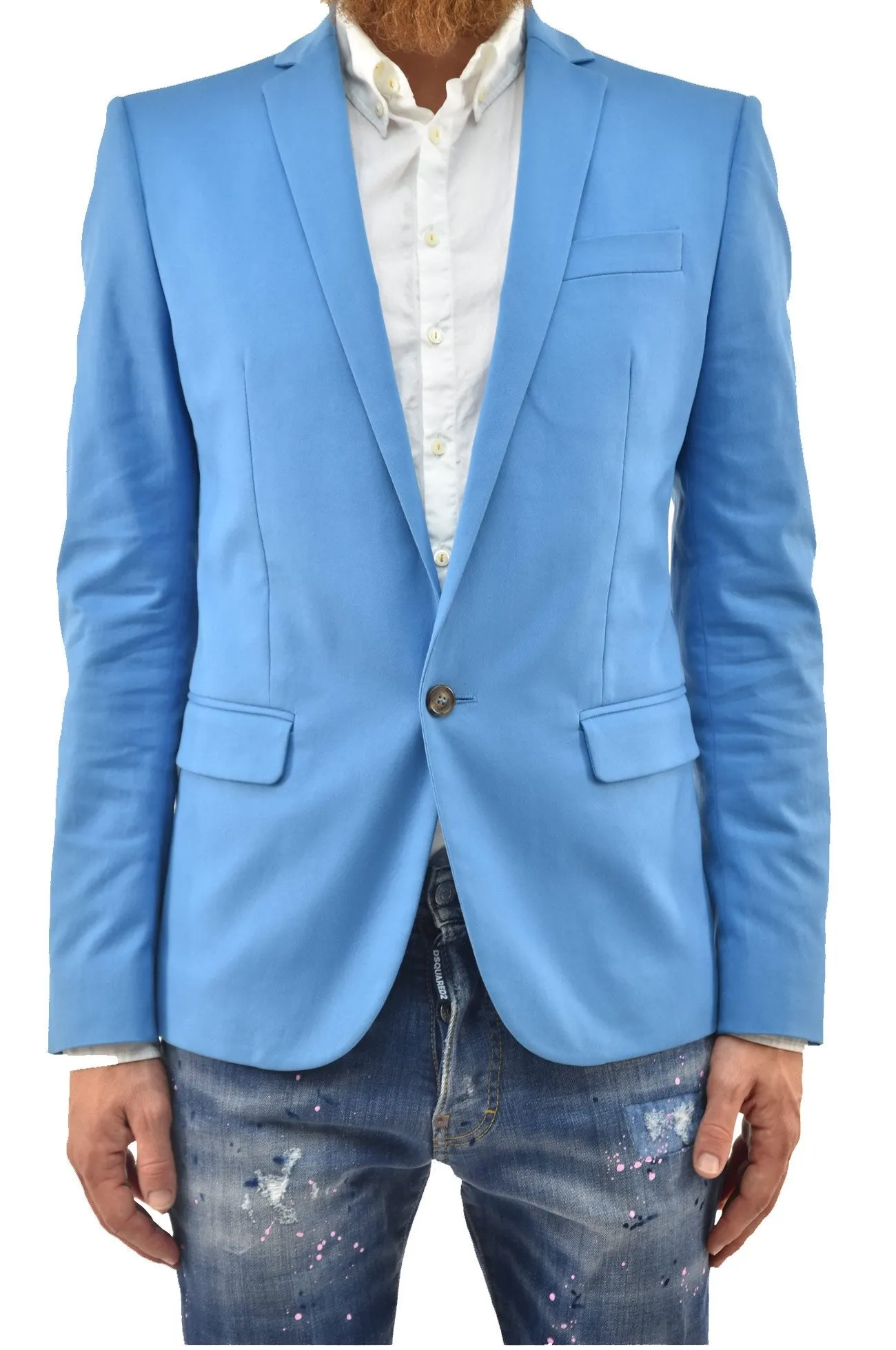 Dsquared2 Giacca Blazer Blu Uomo Cotone Mod.S71BN0467S38556083