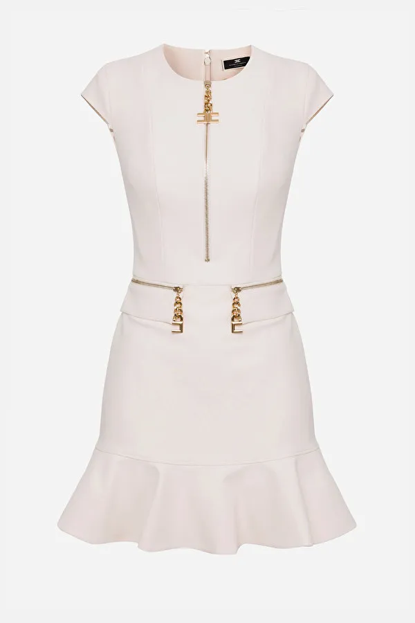 ELISABETTA FRANCHI Mini dress con zip centrale