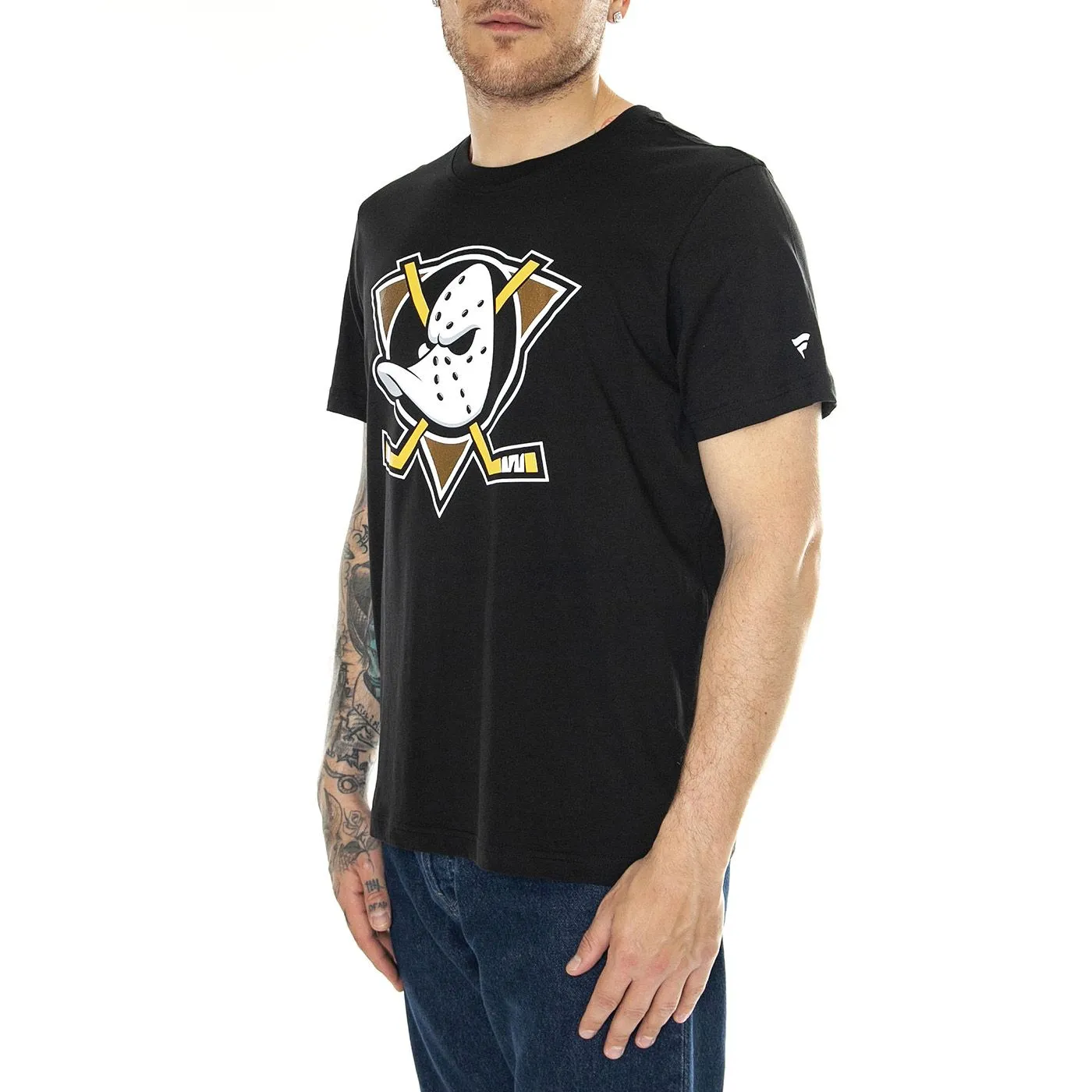 FANATICS Anaheim Ducks Primary Logo Graphic T-Shirt black - Maglietta Girocollo Uomo Nera    