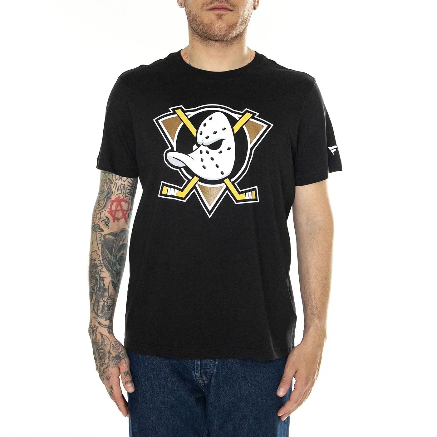 FANATICS Anaheim Ducks Primary Logo Graphic T-Shirt black - Maglietta Girocollo Uomo Nera    