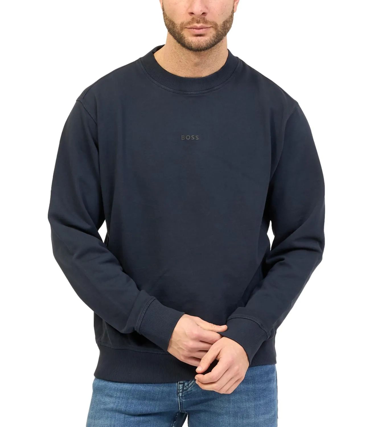 Felpa Hugo Boss girocollo blu