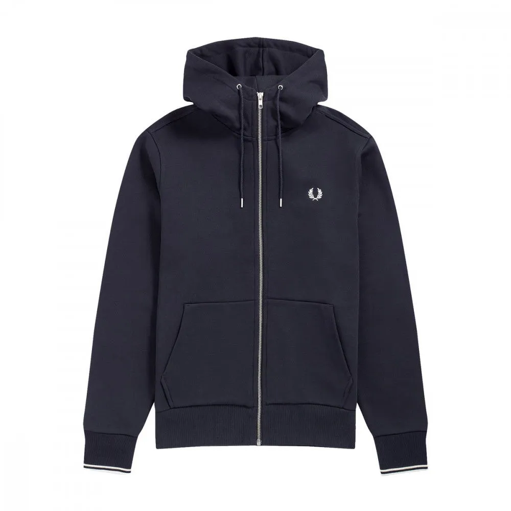 FRED PERRY FELPA FULL ZIP CON CAPPUCCIO LOGO