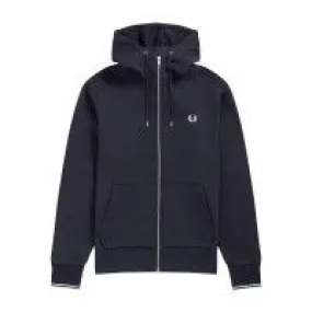 FRED PERRY FELPA FULL ZIP CON CAPPUCCIO LOGO