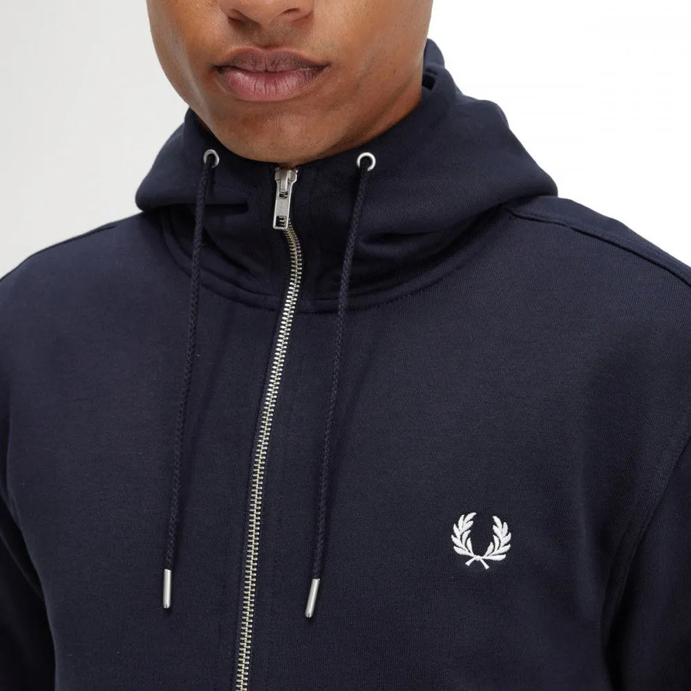 FRED PERRY FELPA FULL ZIP CON CAPPUCCIO LOGO