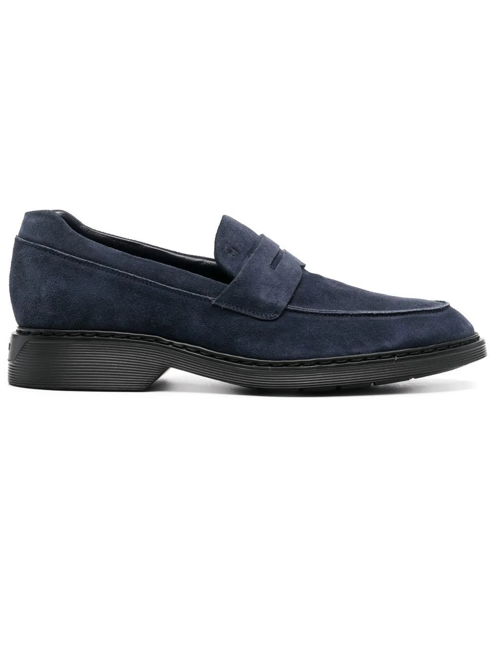 HOGAN Calzature,Sneakers mocassino in pelle blu 