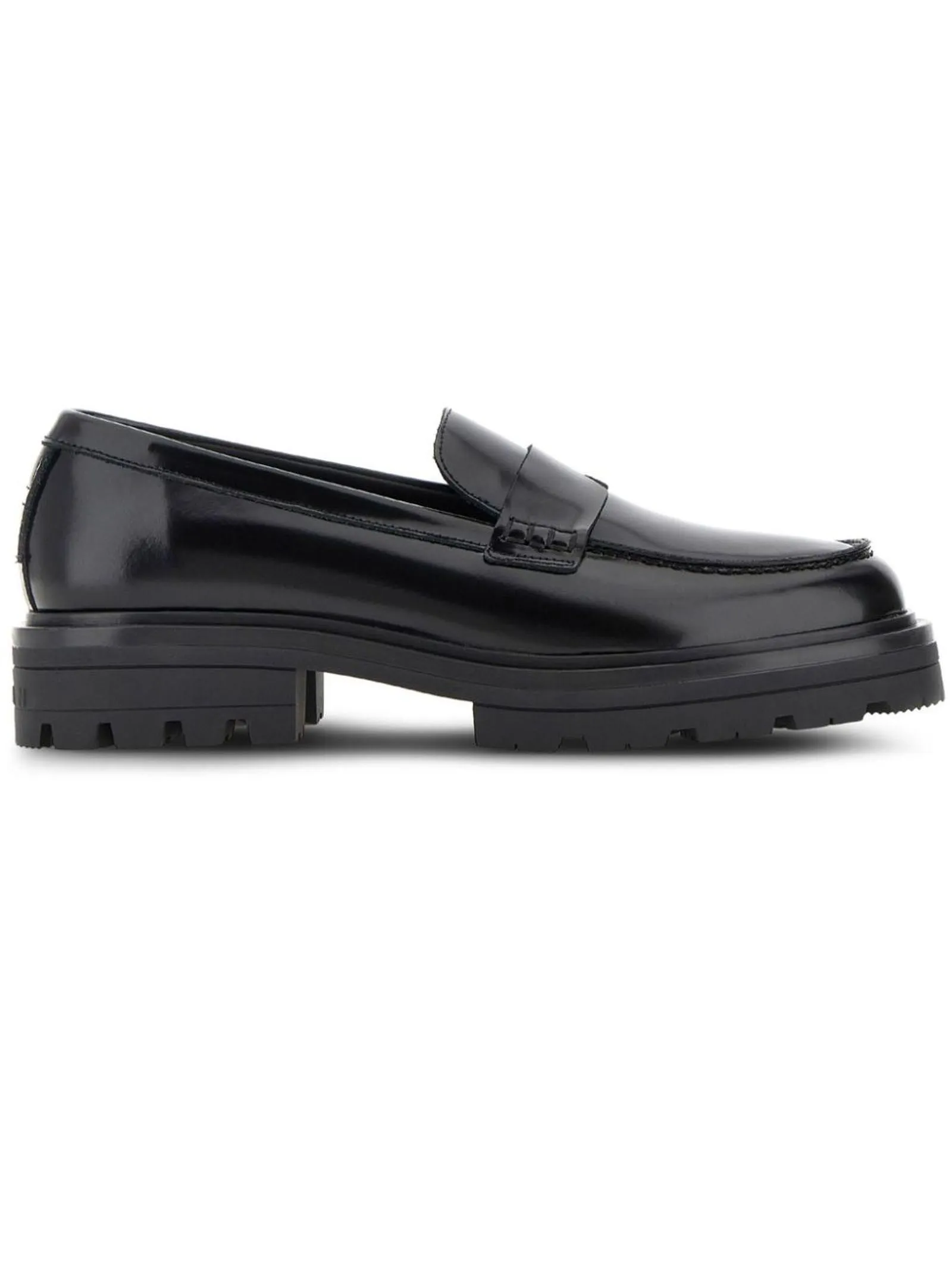 HOGAN Calzature,Sneakers mocassino in pelle nero 