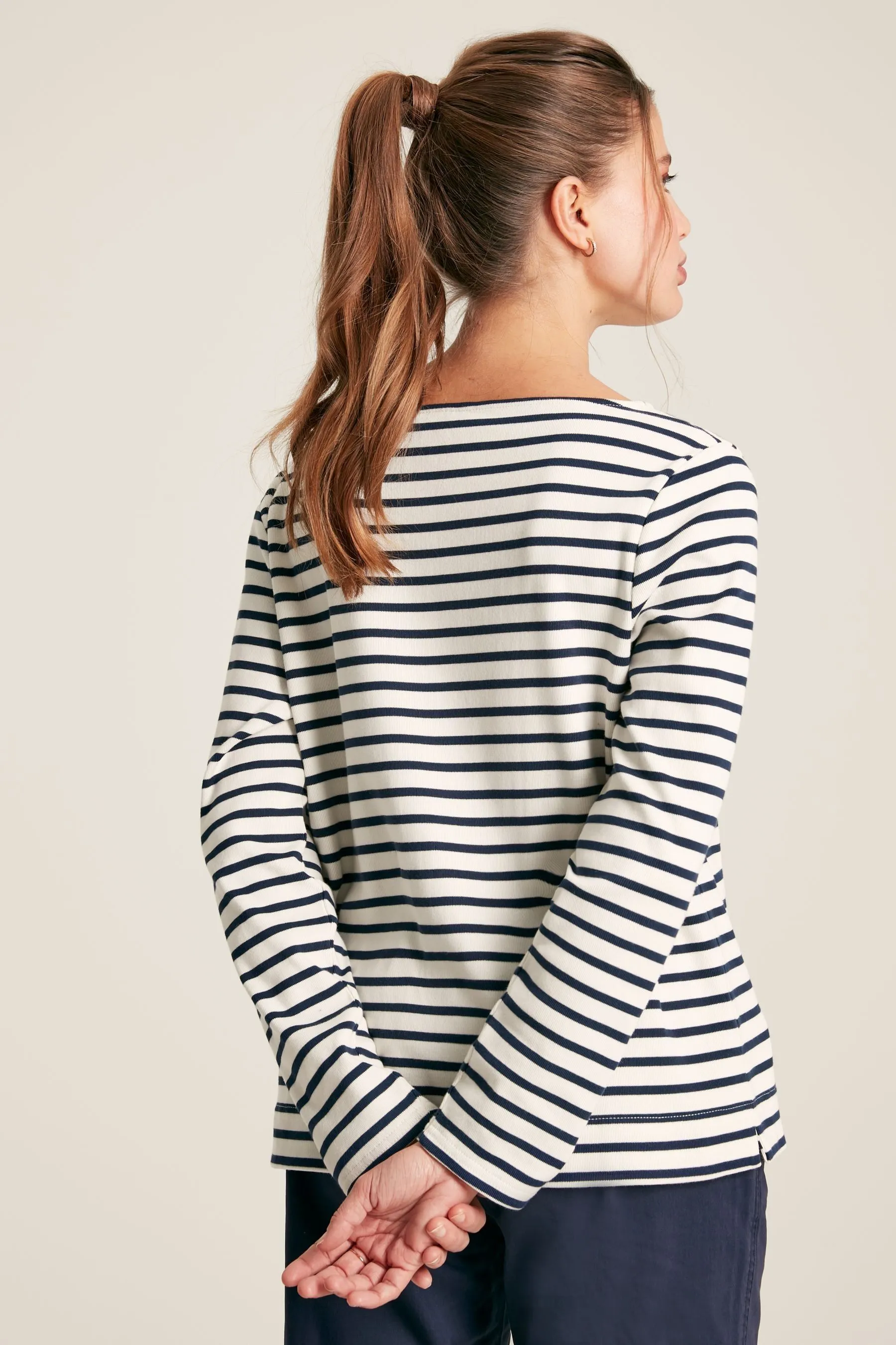 Joules - New Harbour - Top a righe breton con scollo a barchetta