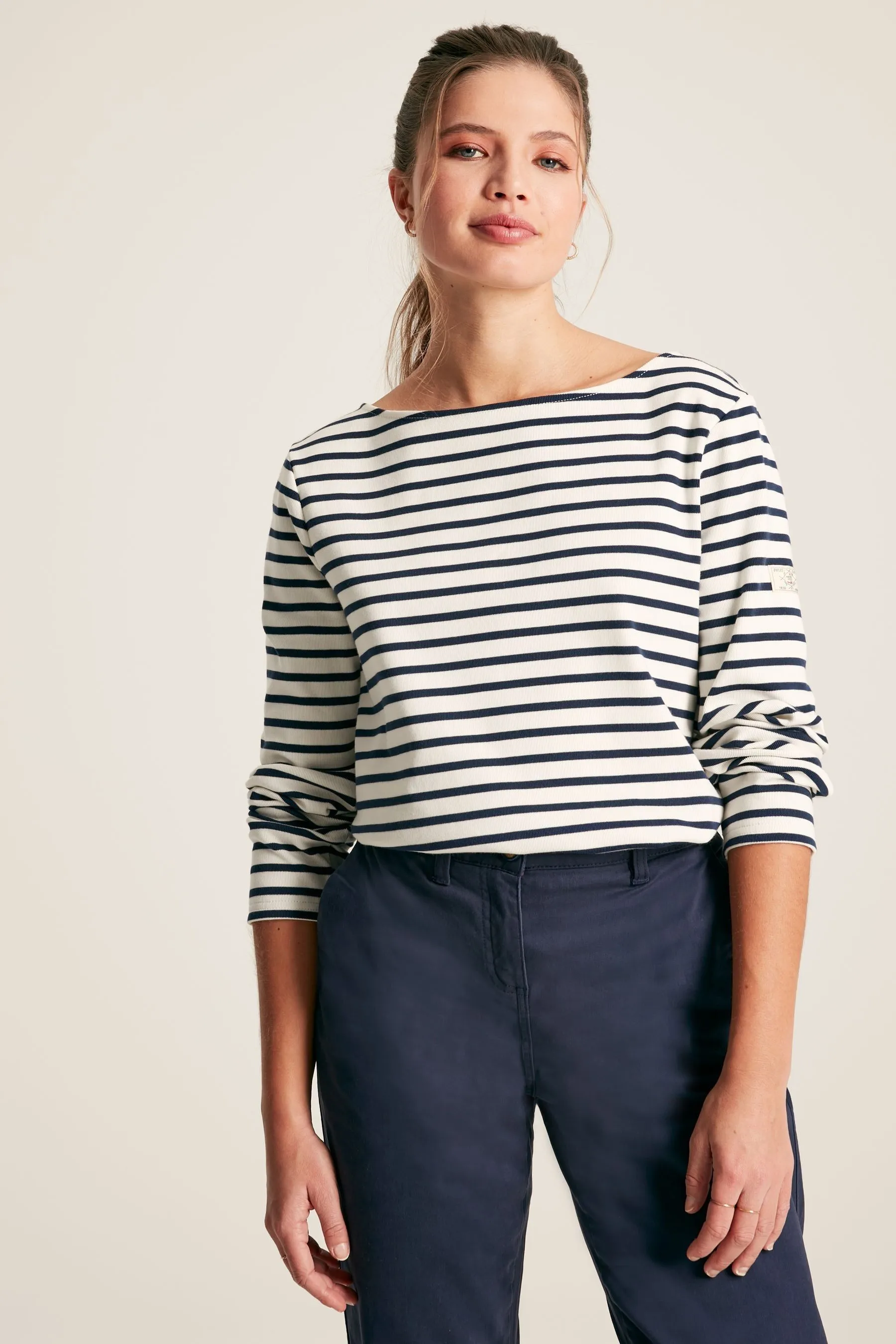 Joules - New Harbour - Top a righe breton con scollo a barchetta