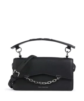  Karl Lagerfeld K/Seven Borsa a tracolla pelle di vacchetta grana nero  