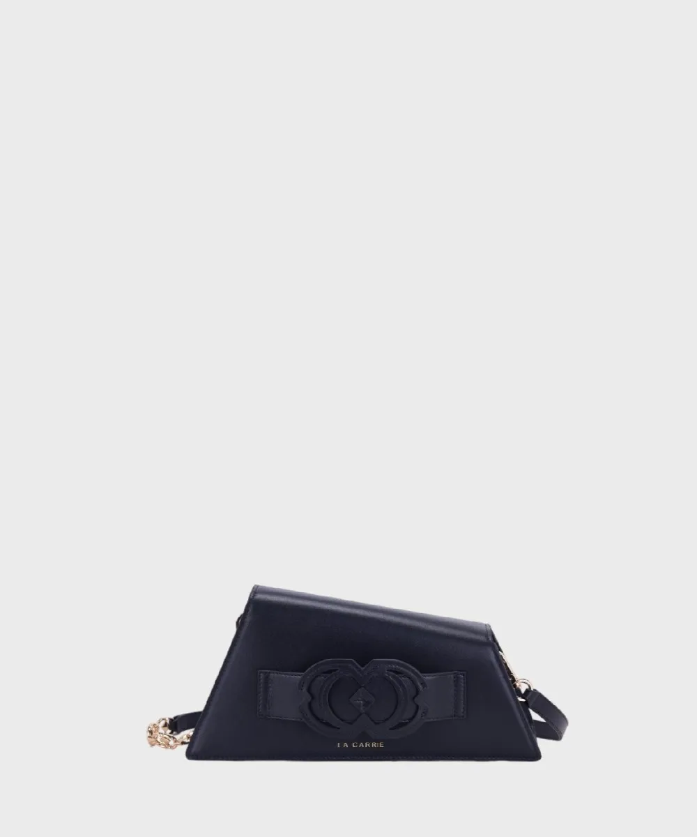 Le Carrie Finger Twist borsa a tracolla, pelle nero