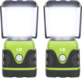 LE Lanterna da Campeggio LED 1000lumen Impermeabile, 4 Modalità di Illuminazione, Lampade da Campeggio per Emergenza Escursione 