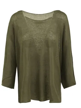 Maglia Donna Trasparente verde