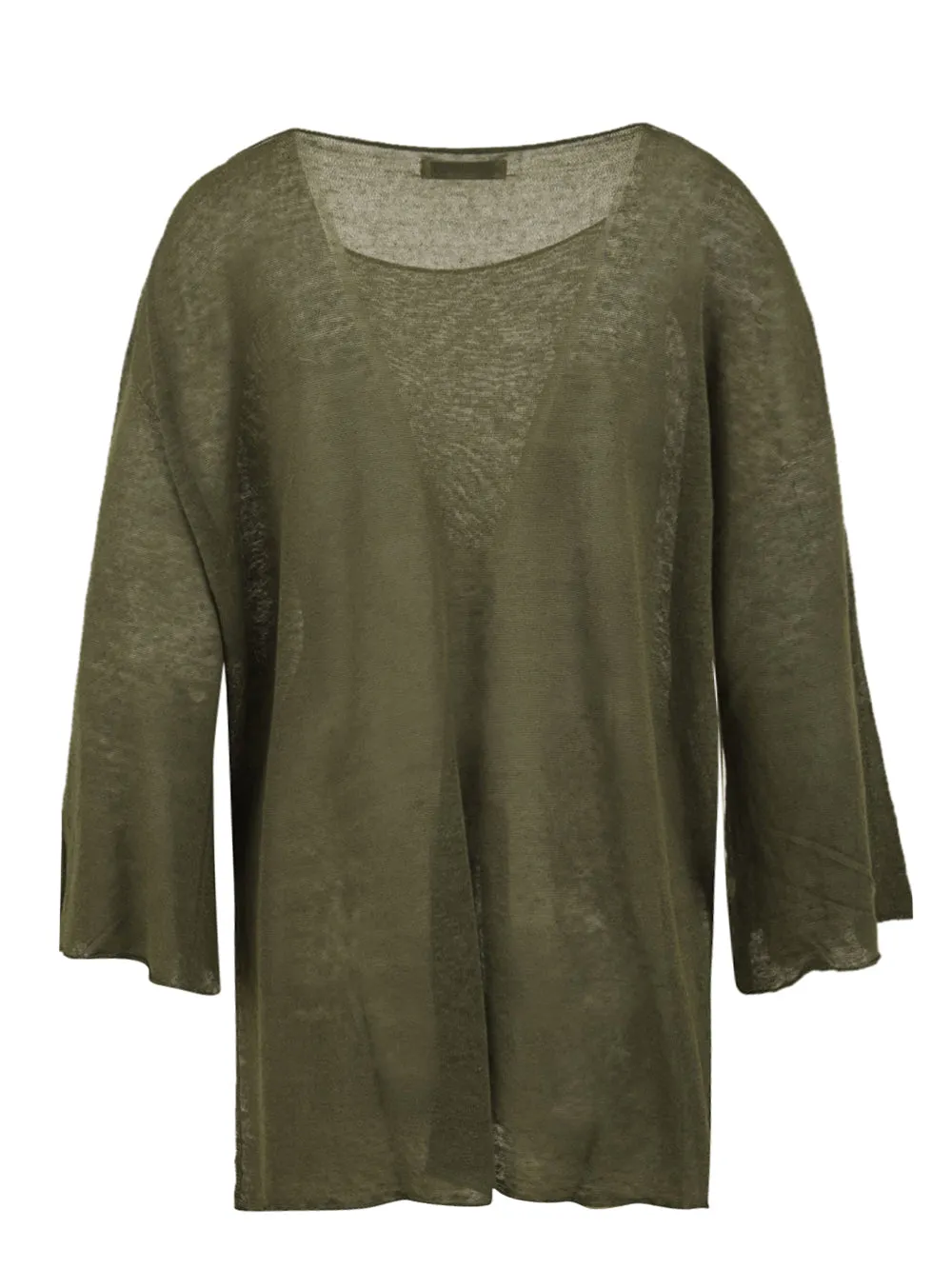 Maglia Donna Trasparente verde