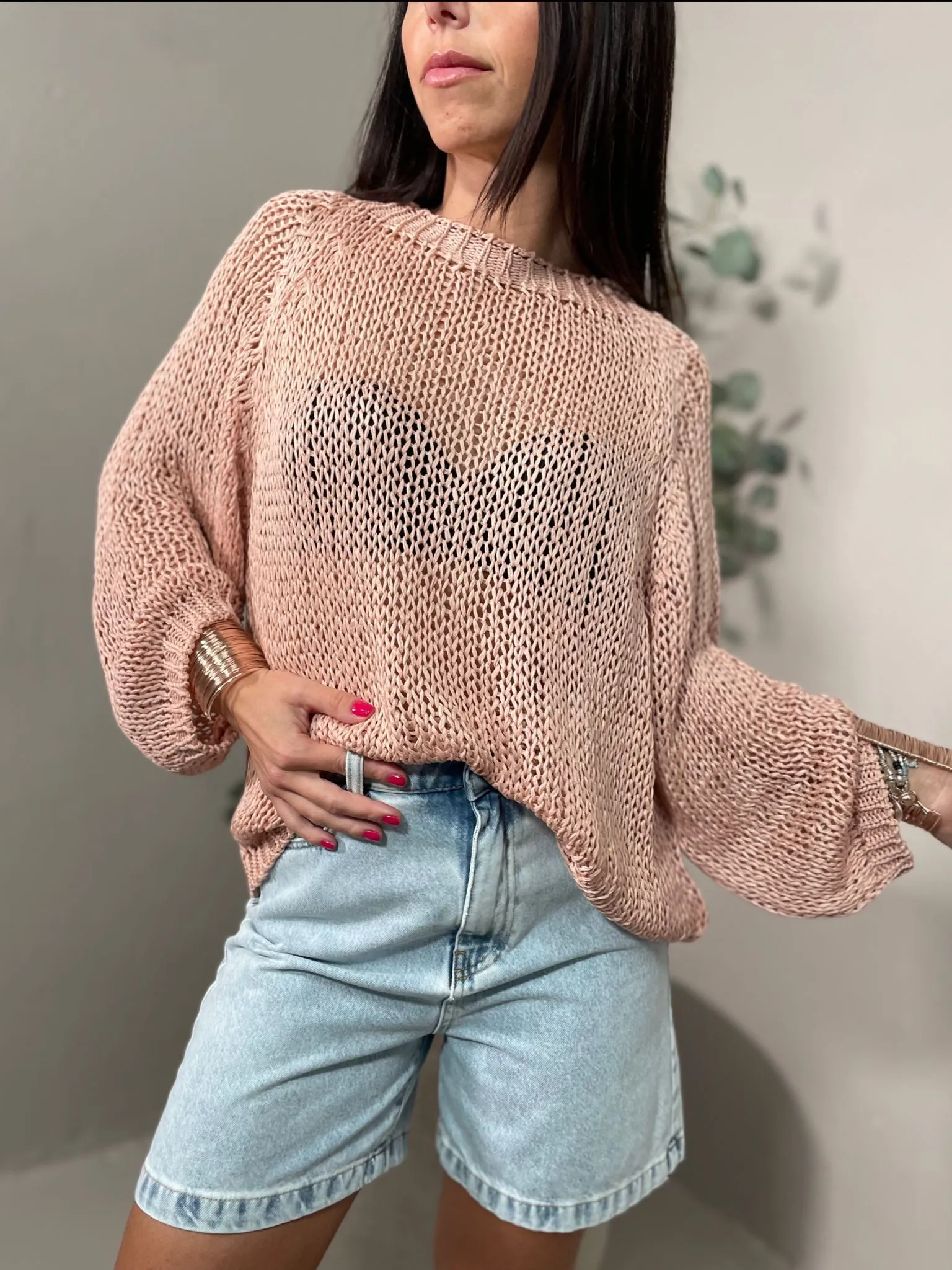 Maglia Fettuccia Blush