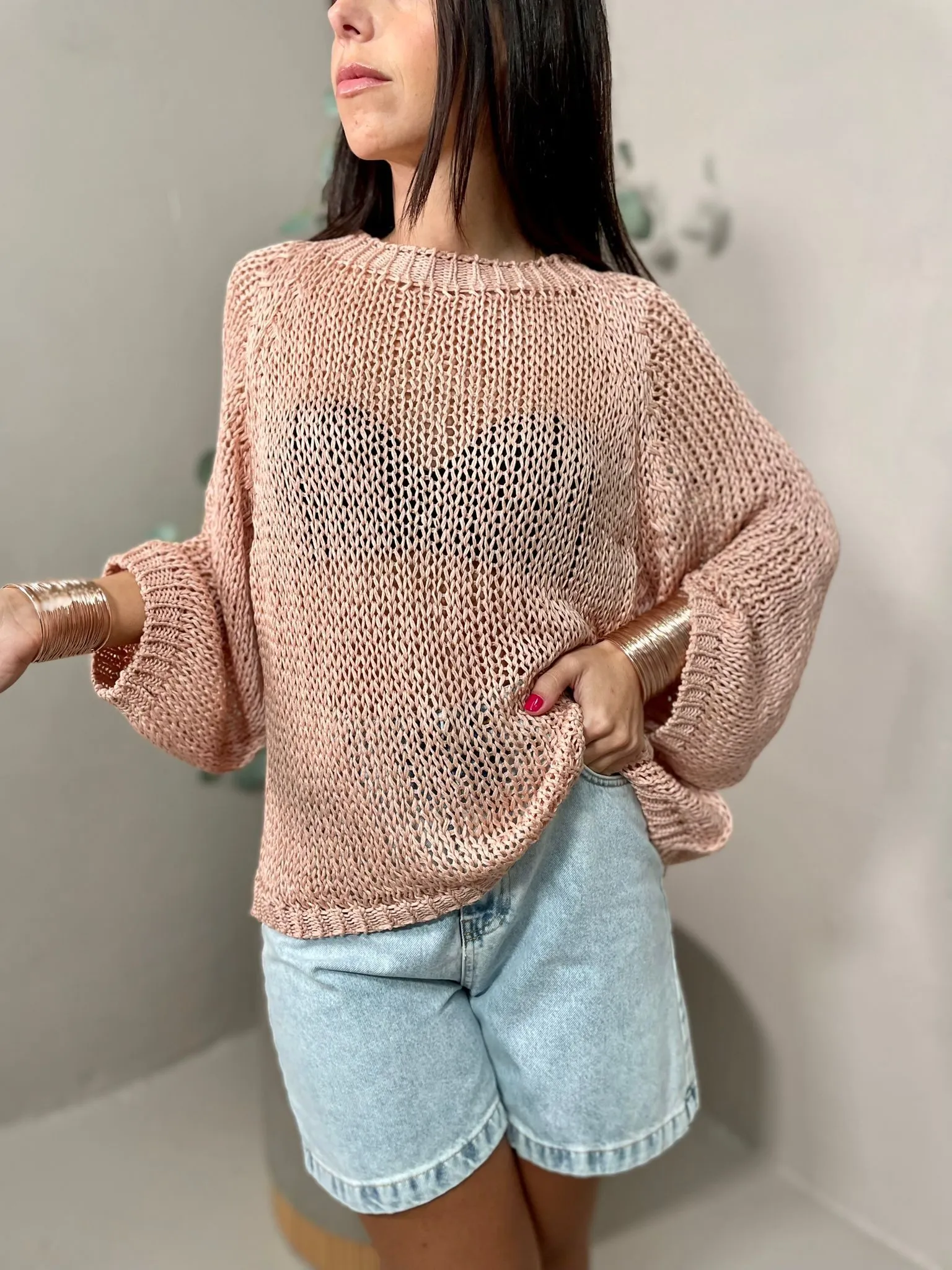 Maglia Fettuccia Blush