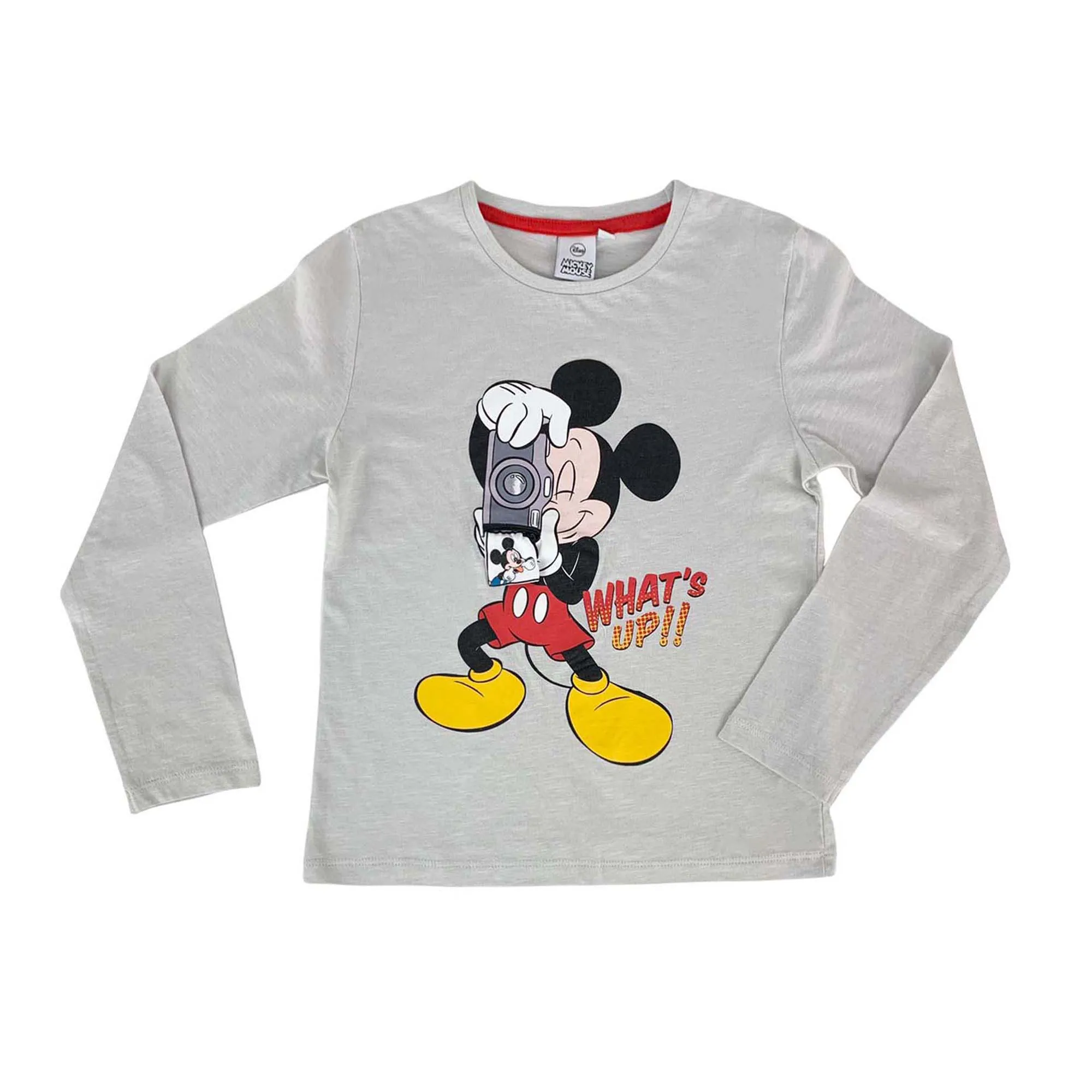 Maglietta maniche lunghe bambino ufficiale Disney Mickey Mouse originale 4068