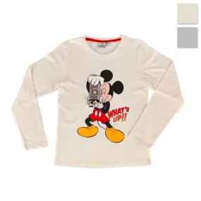 Maglietta maniche lunghe bambino ufficiale Disney Mickey Mouse originale 4068