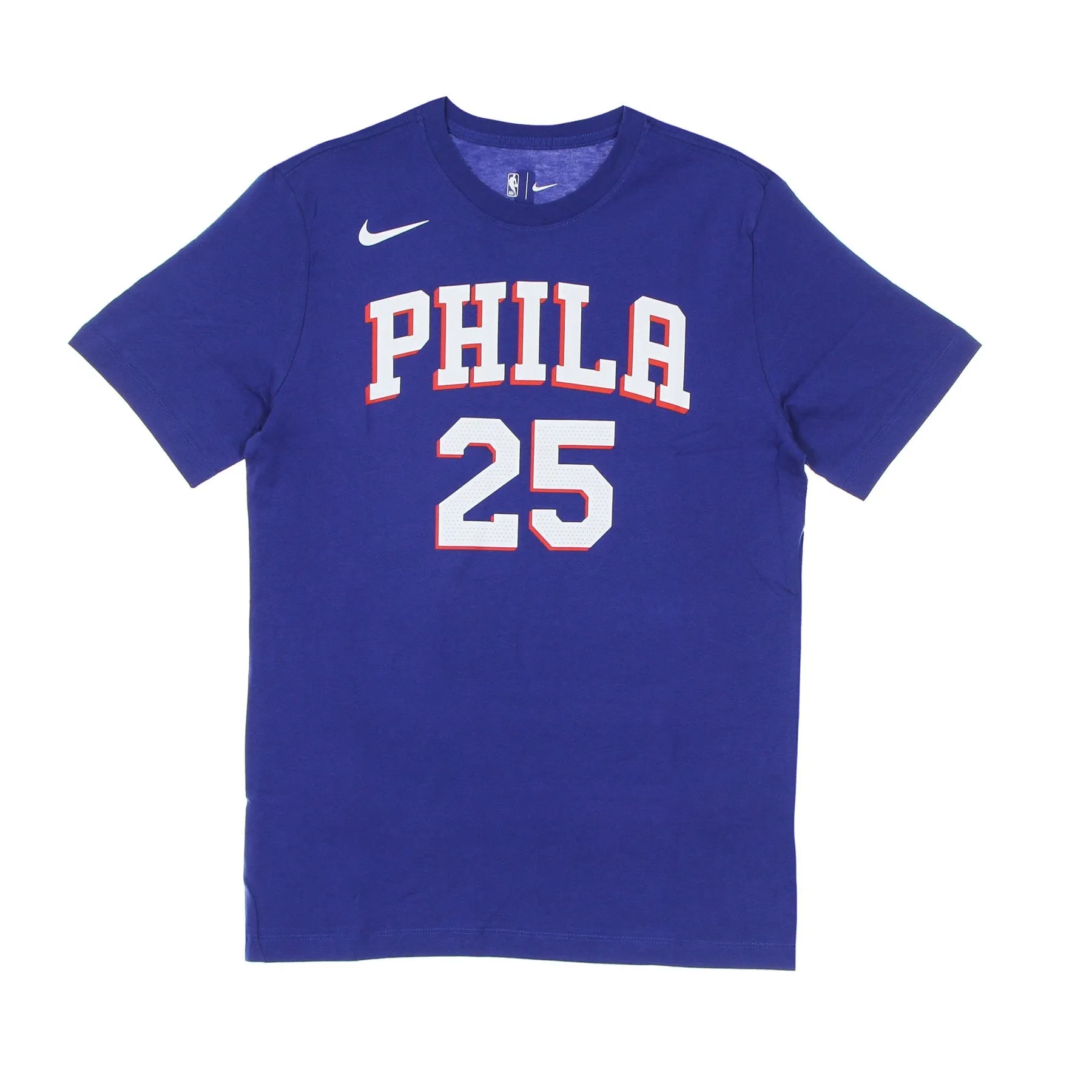 Maglietta Uomo Nba Essential Tee No 25 Ben Simmons Phi76e Rush Blue