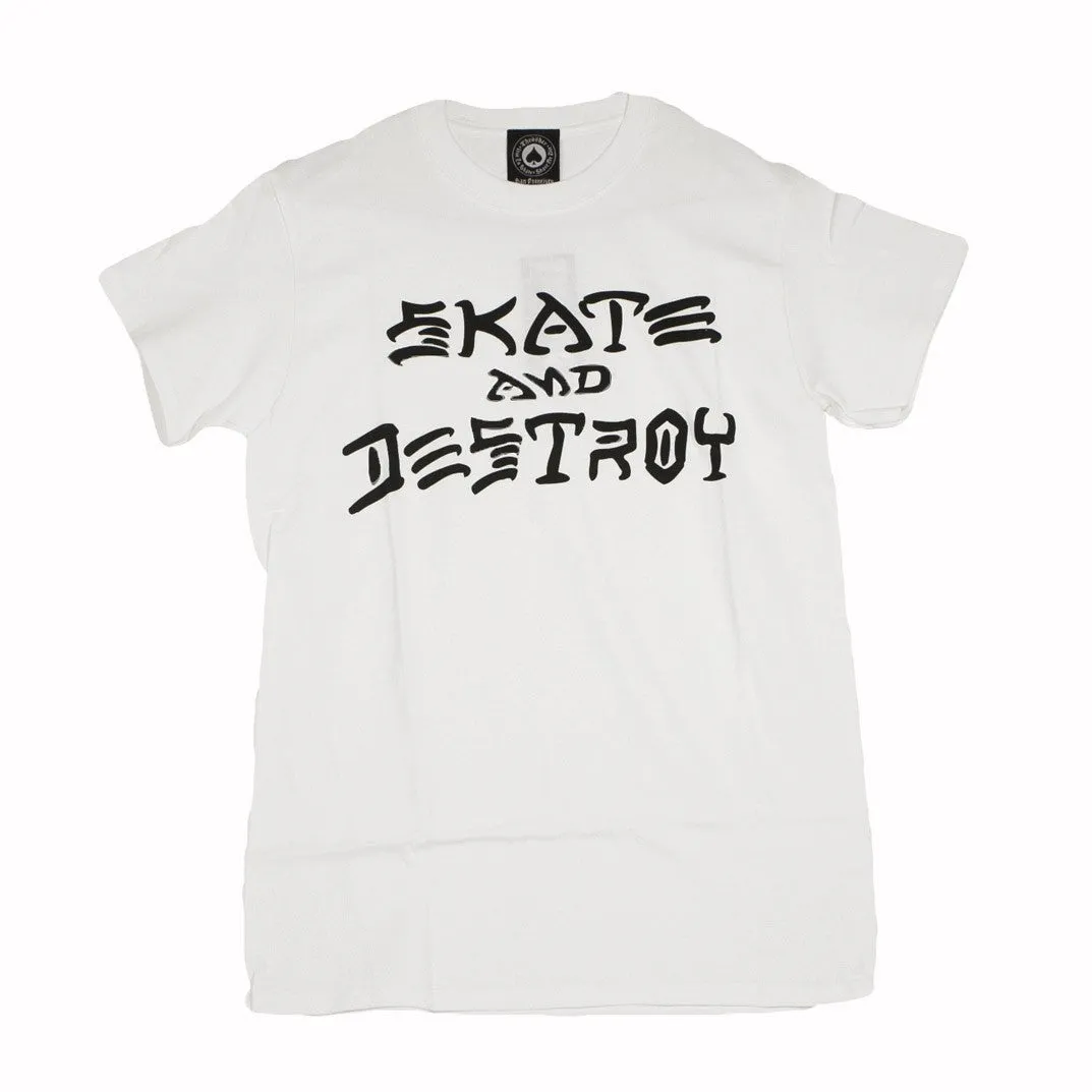 Maglietta Uomo Skate & Destroy Tee White/black