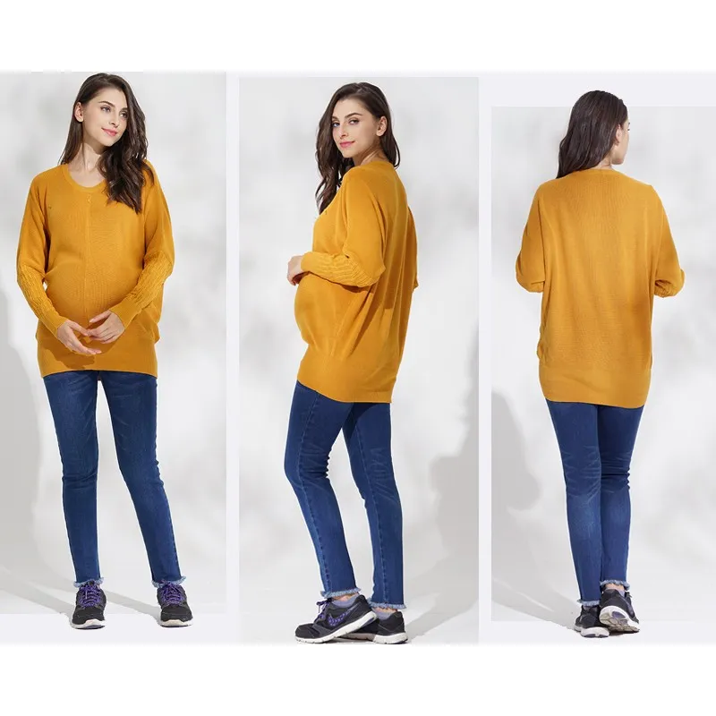 Maglione di Cotone Bio Premaman e Allattamento