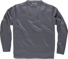 Maglione girocollo con rinforzi su spalle e gomiti Grigio