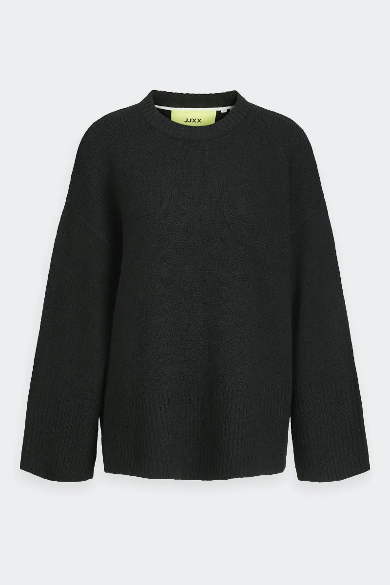 MAGLIONE NERO CON SPACCO WIDE FIT