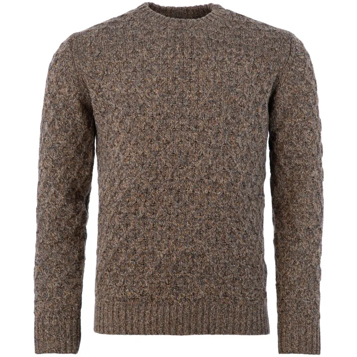 Maglione norvegese con cavo in misto lana Baileys Marrone