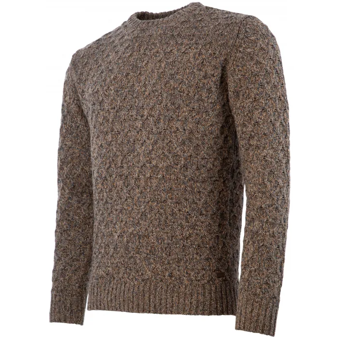 Maglione norvegese con cavo in misto lana Baileys Marrone