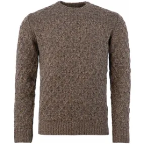 Maglione norvegese con cavo in misto lana Baileys Marrone