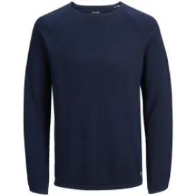 Maglione slim fit jjehill Jack & Jones in cotone Navy