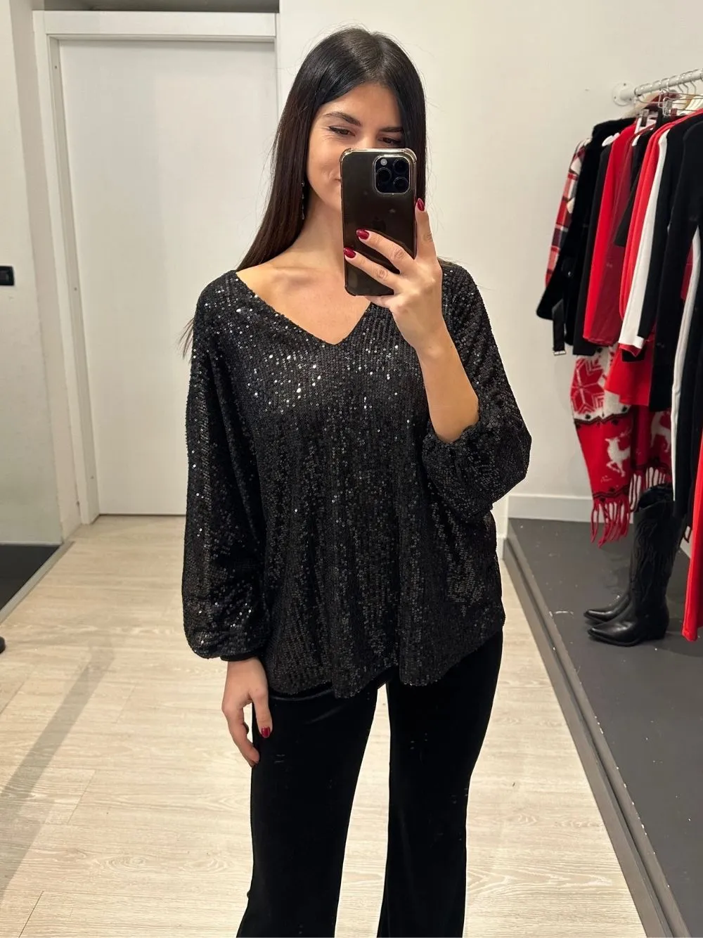 Maxi maglia paillettes