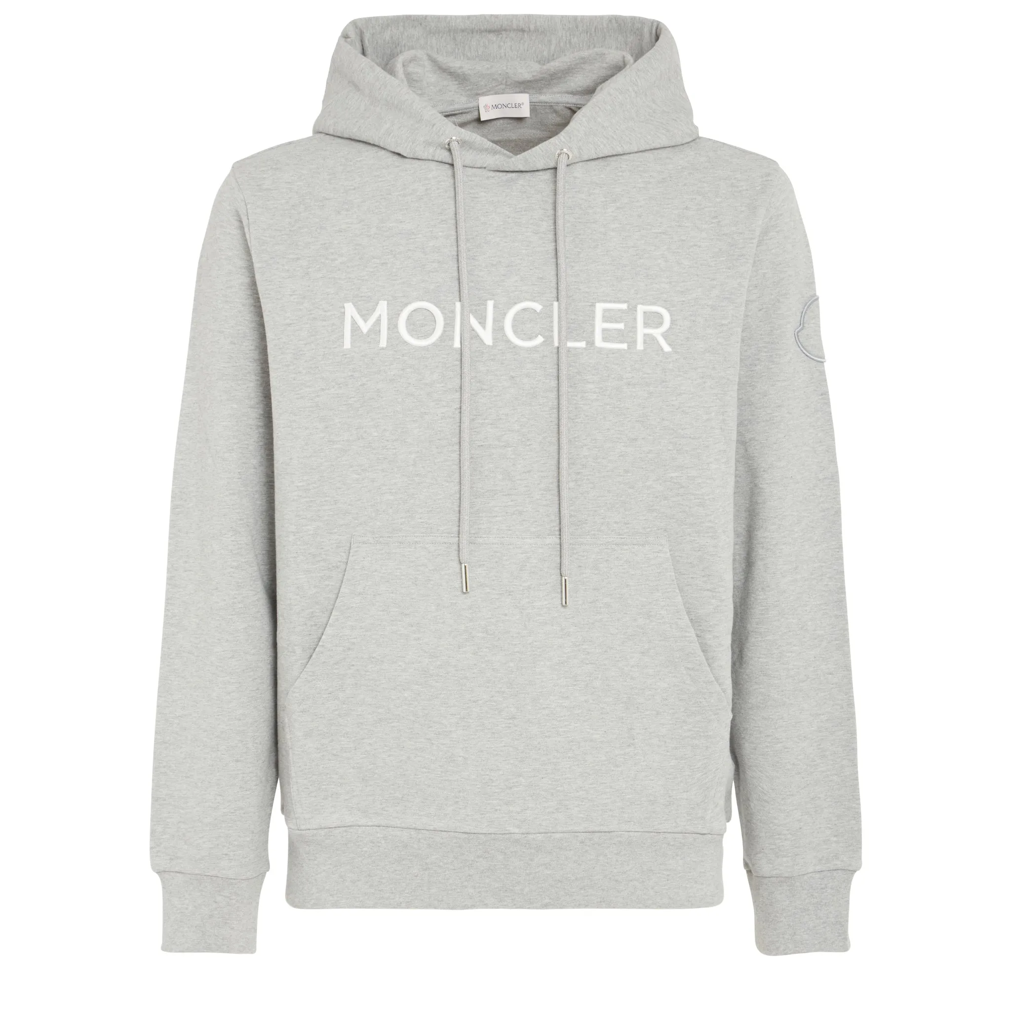 MONCLER  Felpa in cotone grigia