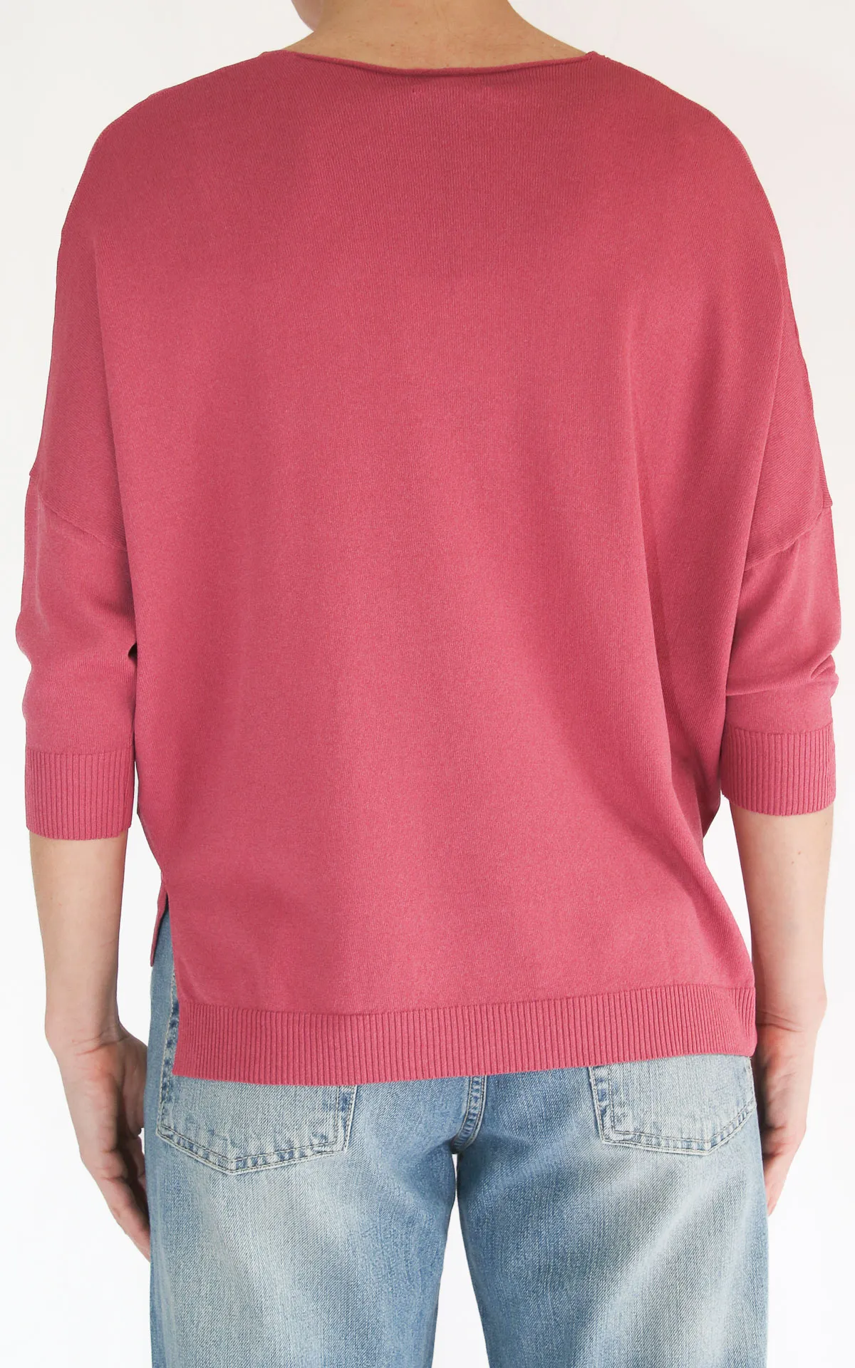 Off-on – Maglia scollo V viscosa – Fragola